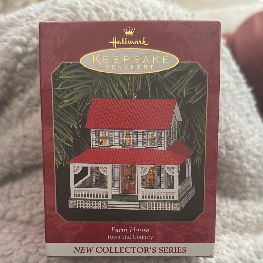 Hallmark Keepsake Ornament - Farm House Red and White